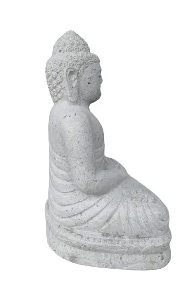 Artikelbild 3 des Artikels “Sitzender Buddha aus Flussstein 45cm Höhe. “